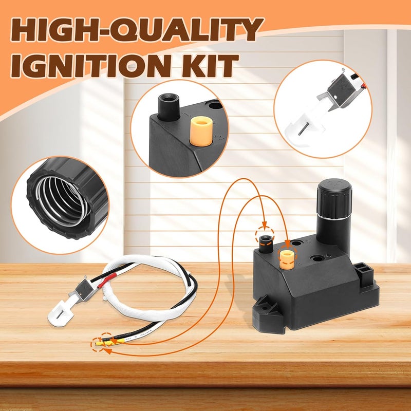 MOASKER 7642 Grill Igniter Kit for Weber Spirit 210/310 Grill Starter Button Replacement Parts, 67053 Igniter Kit for Weber Spirit E-210 S-210 E-310 SP-310 with Up Front Controls (2013 and Newer) - Image 4